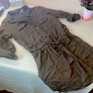 S Long Sleeve Button UpDress